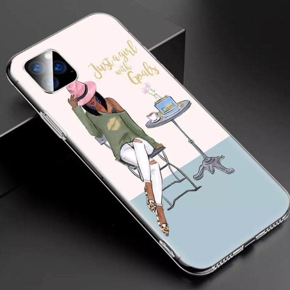 iPhone 11 pro just a girl with goals soft case